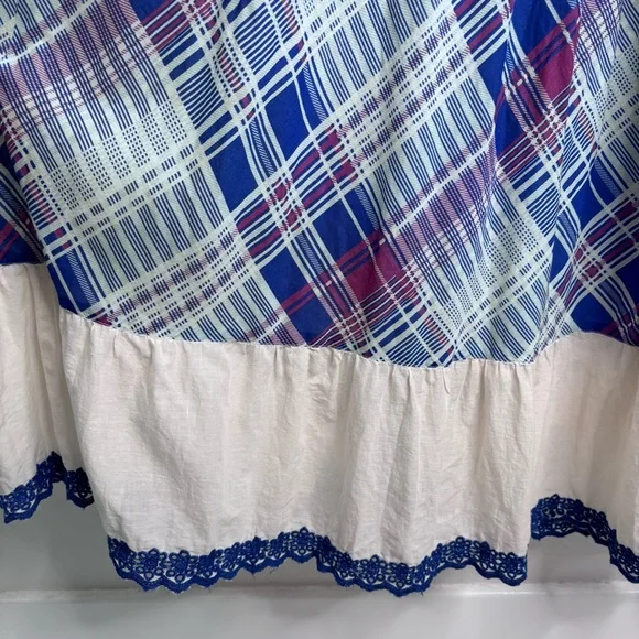 Sundance Tiered Button Front Floral Patchwork Maxi Dress Size L EUC - Picture 13 of 13